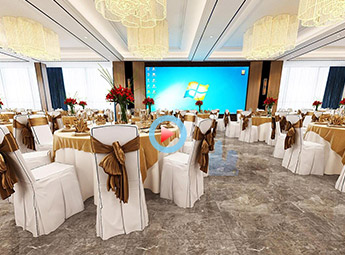 杭州2000方宴会厅设计装修全景案例效果图